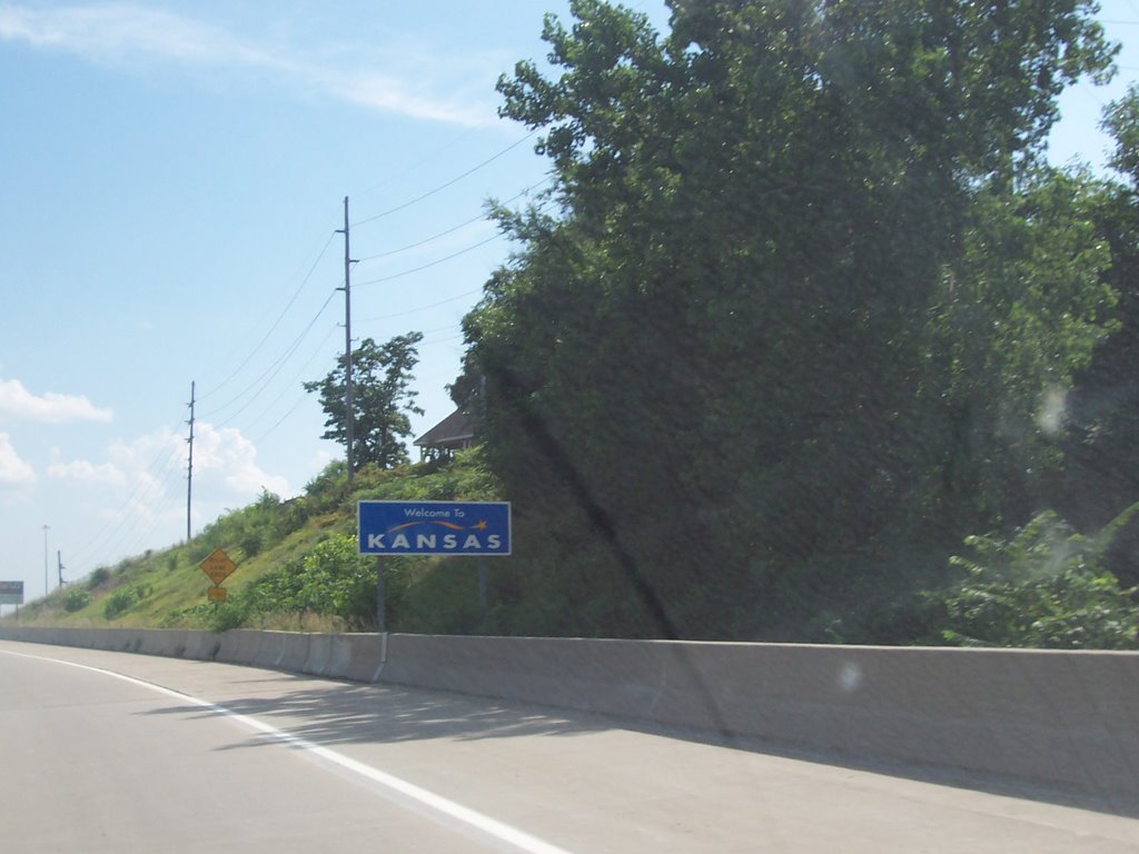 Kansas welcome sign, Карбондал
