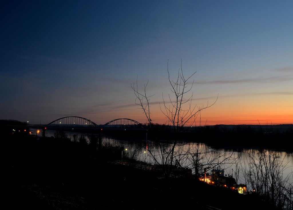 Centennial Bridge @sunrise, Ливенворт