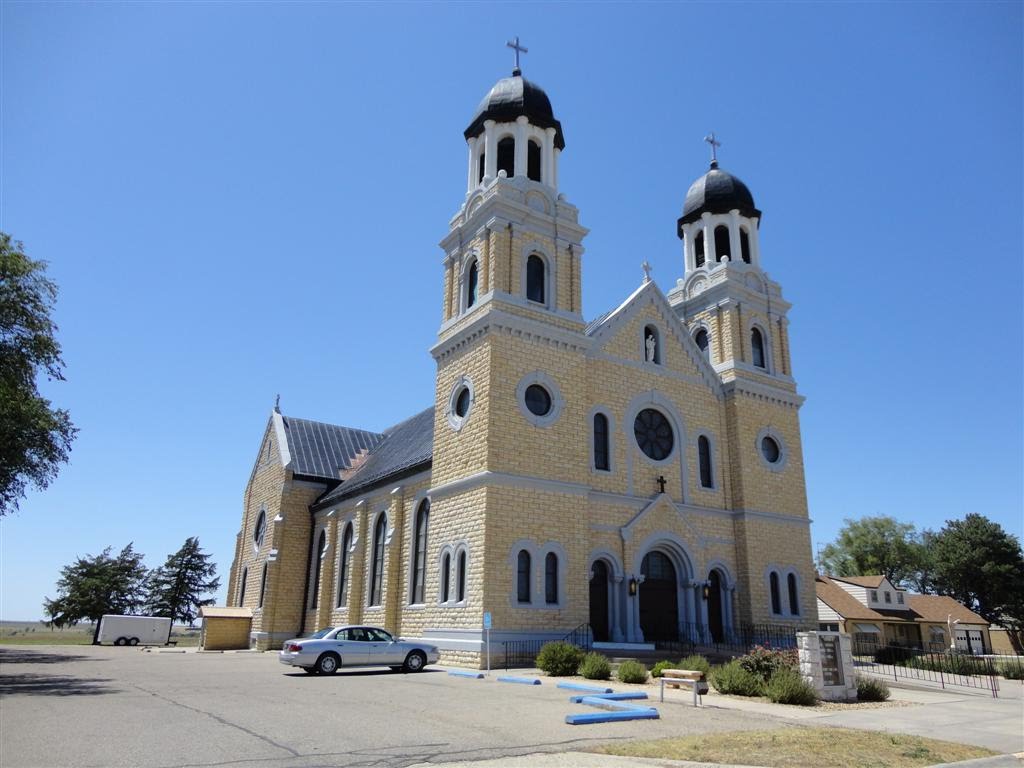 St Joseph Catholic Church, limestone , Damar, KS, Нортон