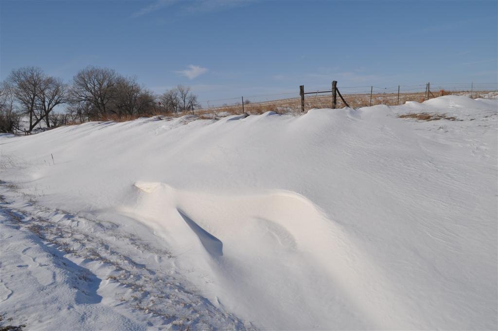 fun snow drift, Cloud County, KS, Палмер