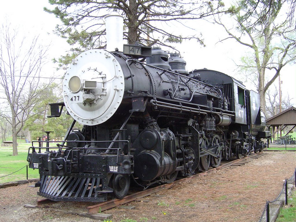 Steam Locomotive in Kenwood Park, Salina KS., Салина