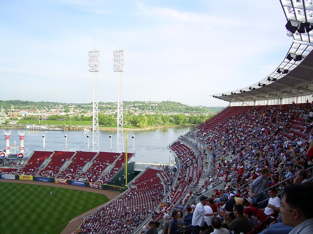Cincinnati View from Great American Ball Park to Ohio River, Ньюпорт
