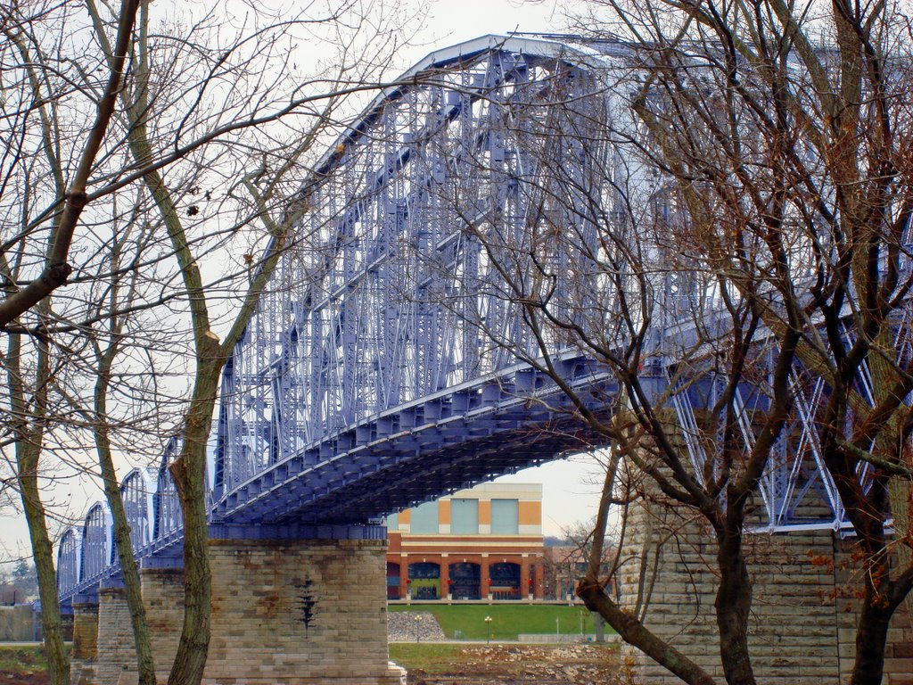 Louisville Nashville Bridge over Ohio River, Purple Bridge, Cincinnati, Ohio, Ньюпорт