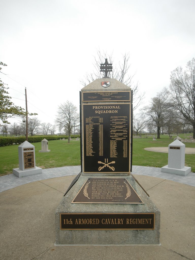 Monument to those killed while serving with the 11th Armored Cavalry Regiment in Vietnam, Fort Knox, KY, Форт-Нокс