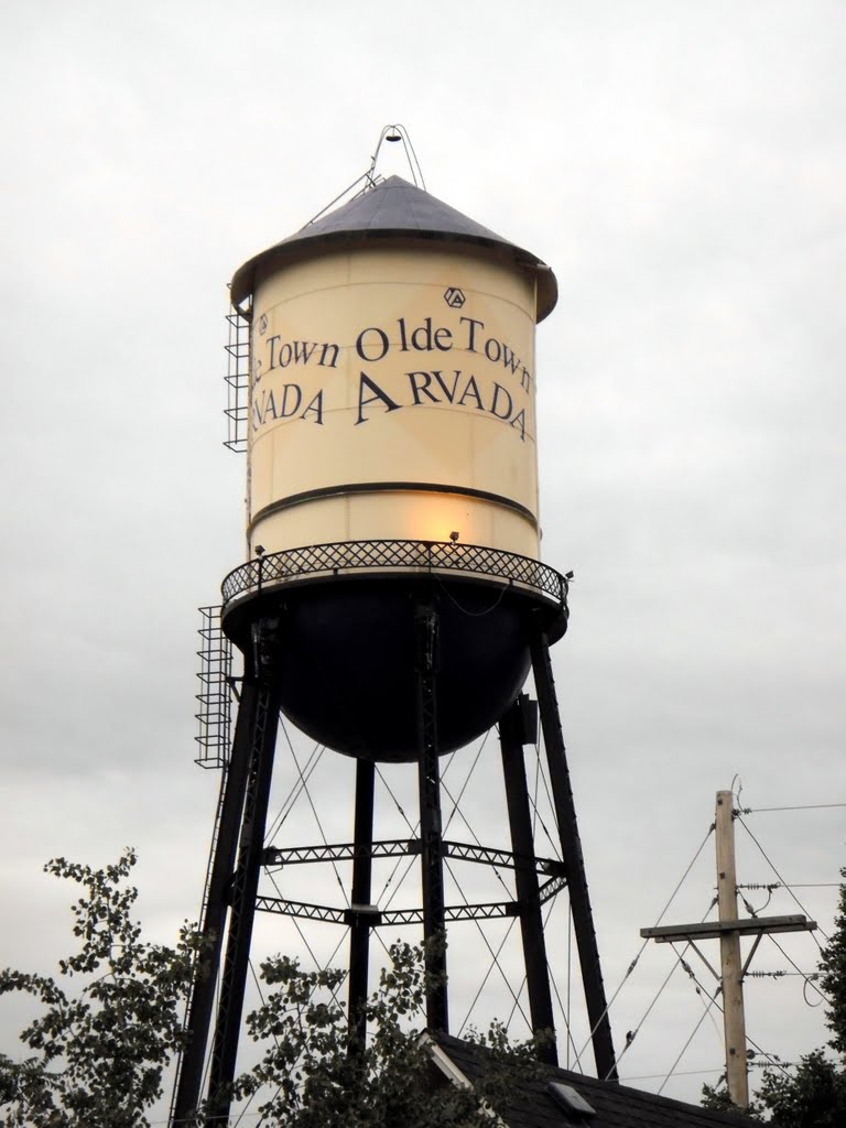 Olde Town Arvada, Colorado water tower, Арвада