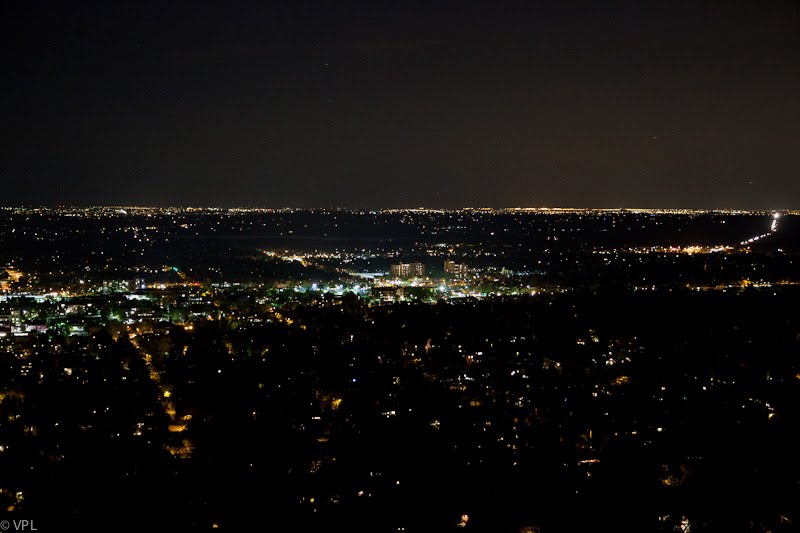 Night-time view of Boulder from Flagstaff Mountain, Боулдер