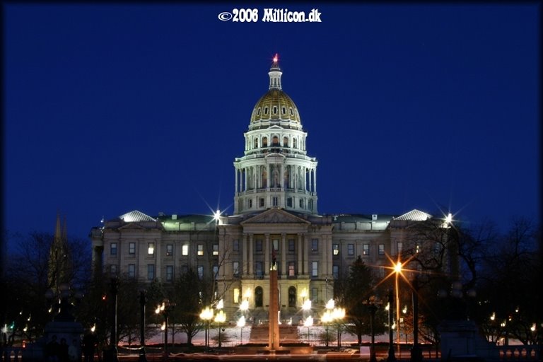 Colorado State Capitol at Night, Денвер