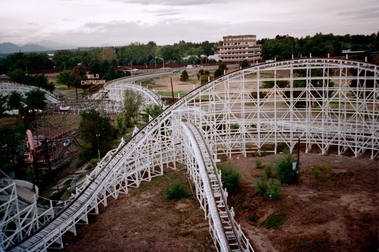 Cyclone roller coaster, Lakeside Amusement Park, Denver, Лейксайд