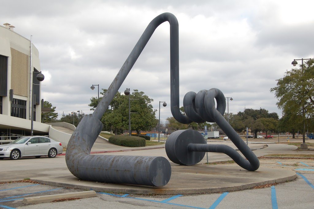 "Awakening", Curved Steel Abstract Sculpture, Southern University, Бейкер