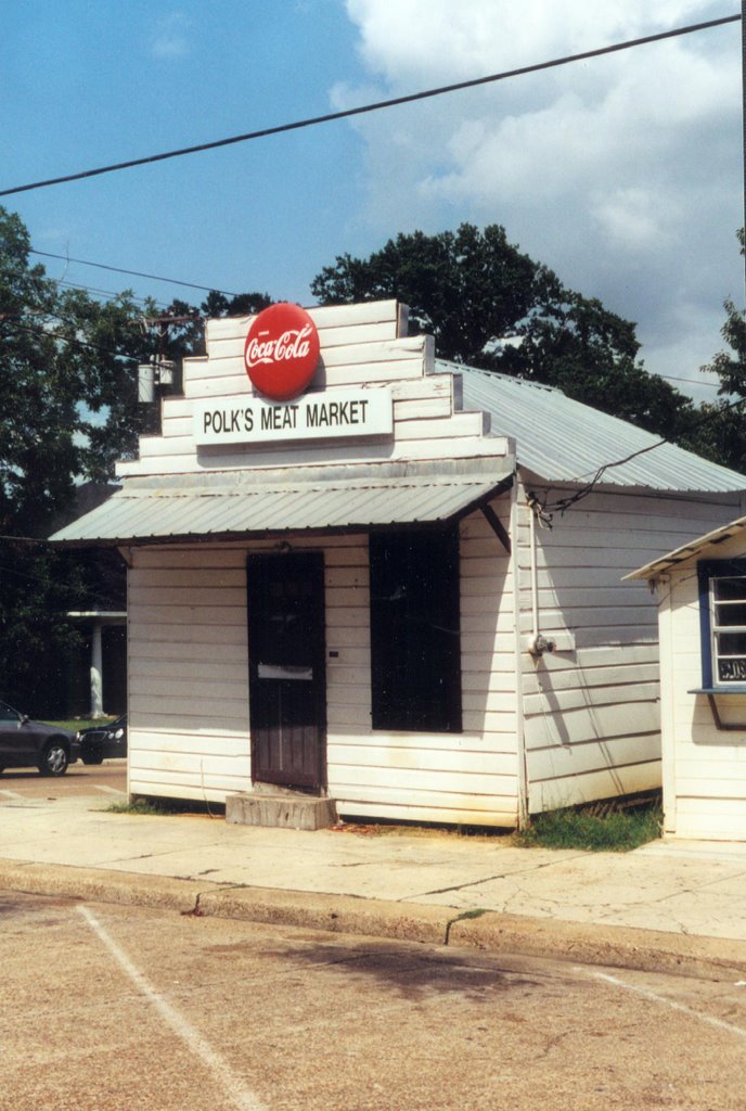 Polks meat market, on the courthouse square, Woodville Mississippi (8-2000), Клейтон