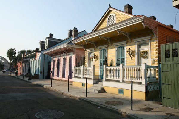 Colorful Houses in the French Quarter, Новый Орлеан