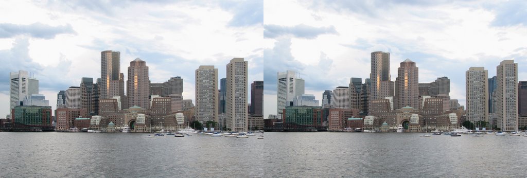 Rowes Wharf from the Harbor, Бостон
