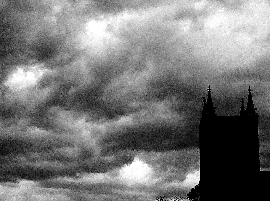 stormy sky over Franklin Street, Гринфилд