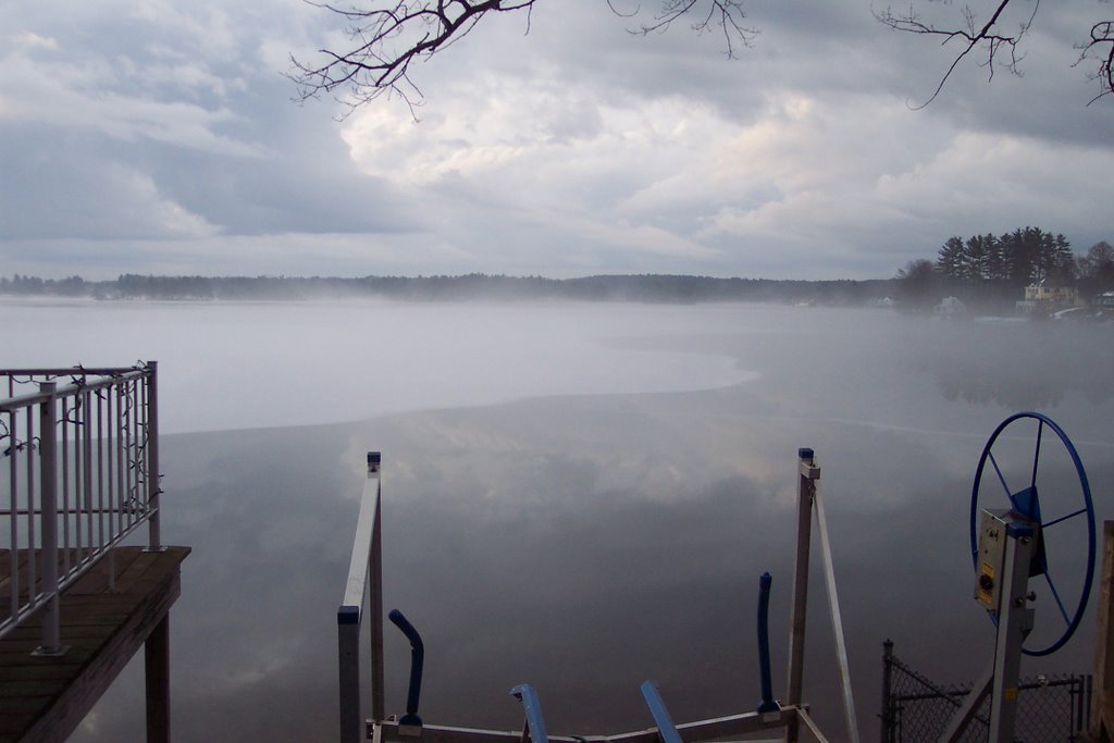 Webster Lake, fog, Дадли