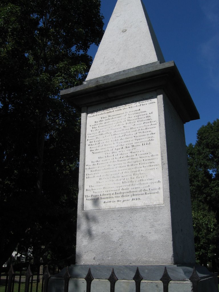 Lexington green Monument, Лексингтон