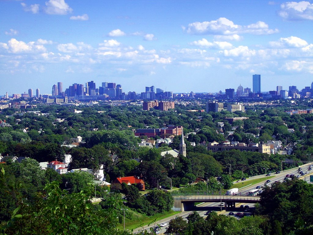 Boston View from Medford, MA., Медфорд