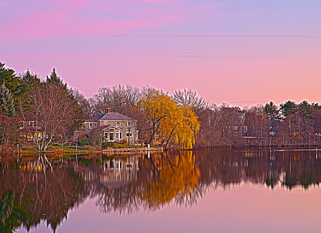 crystal lake sunset, Ньютон