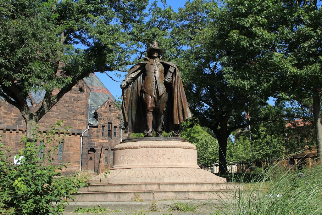 Deacon Samuel Chapin Statue, Springfield MA, Спрингфилд
