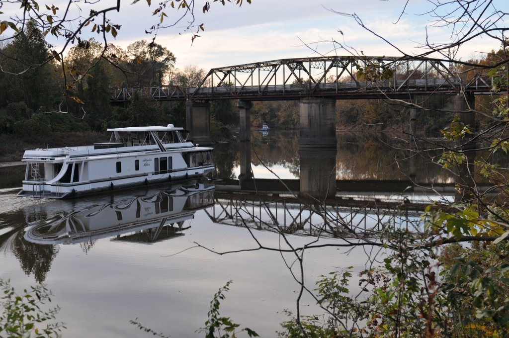 Houseboat Motors up River in Columbus, MS, Колумбус