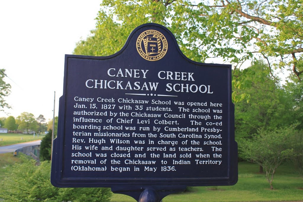Caney Creek Chickasaw School Historic Marker, Коссут