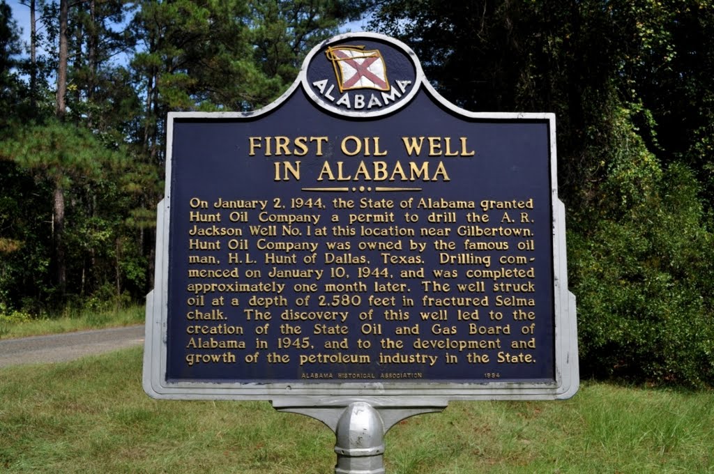 Site of 1st Production Oil Well in Alabama at Gilbertown, AL, Ньютон