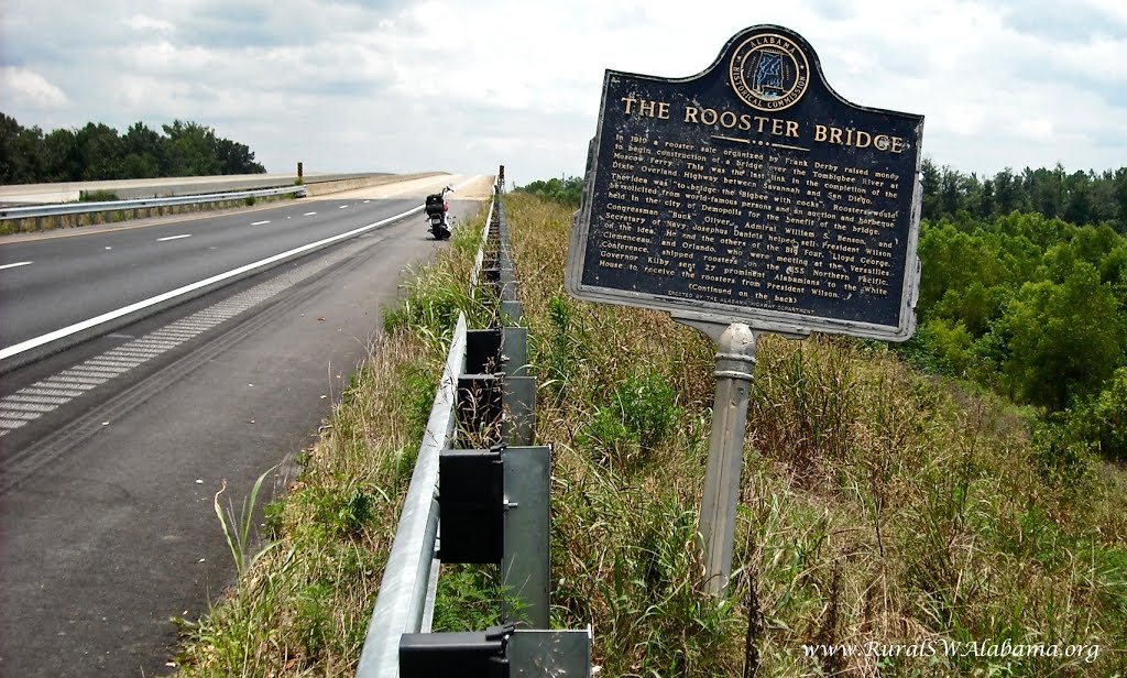 "The Rooster Bridge" Historical Marker (located near west end of river bridge thats across Tombigbee River on Highway 80), Хармони