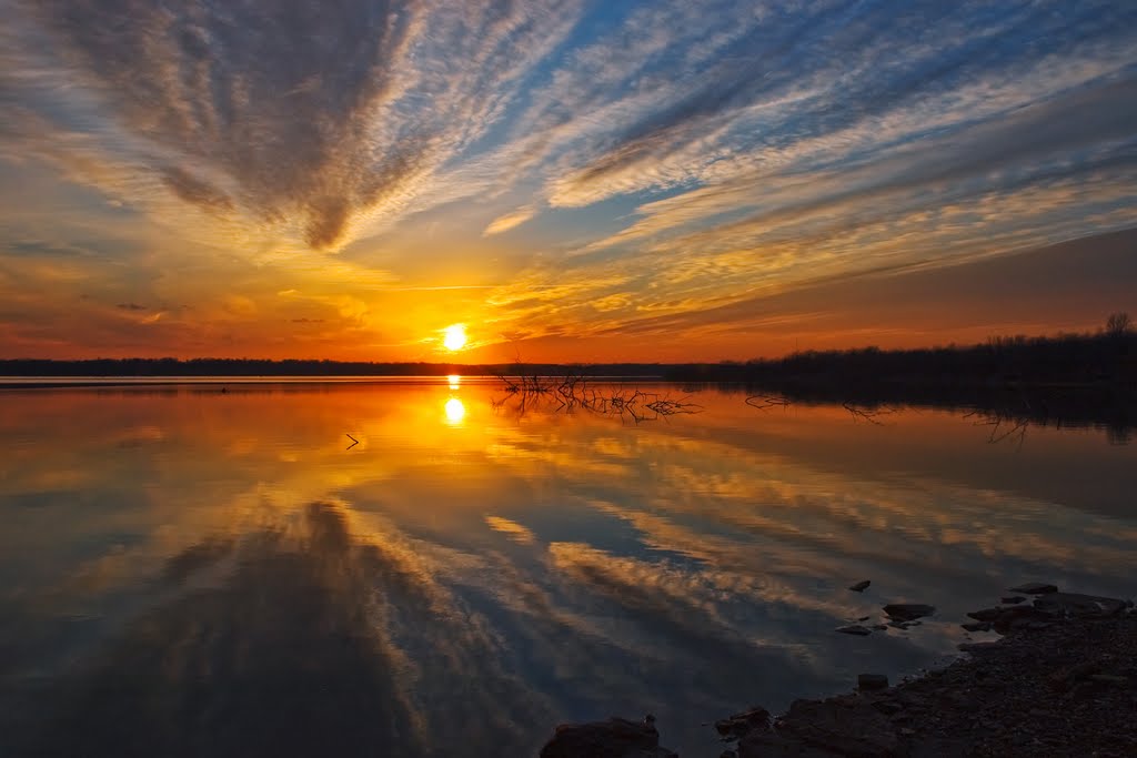 Kansas Sunset - Hillsdale Lake, Харвуд