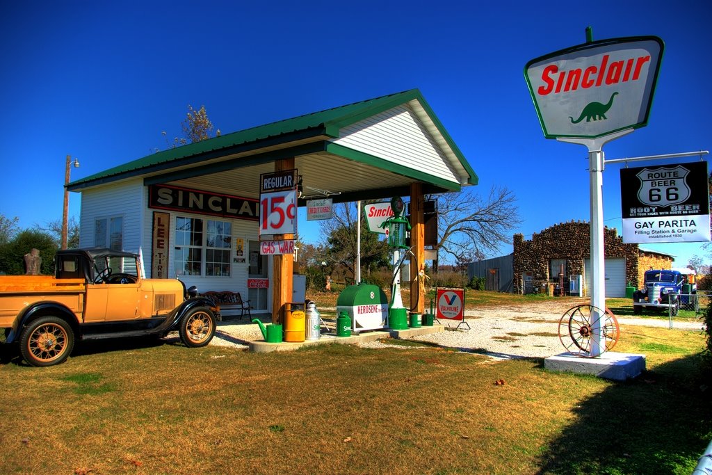 Route 66 Replica Gas Station, Харвуд