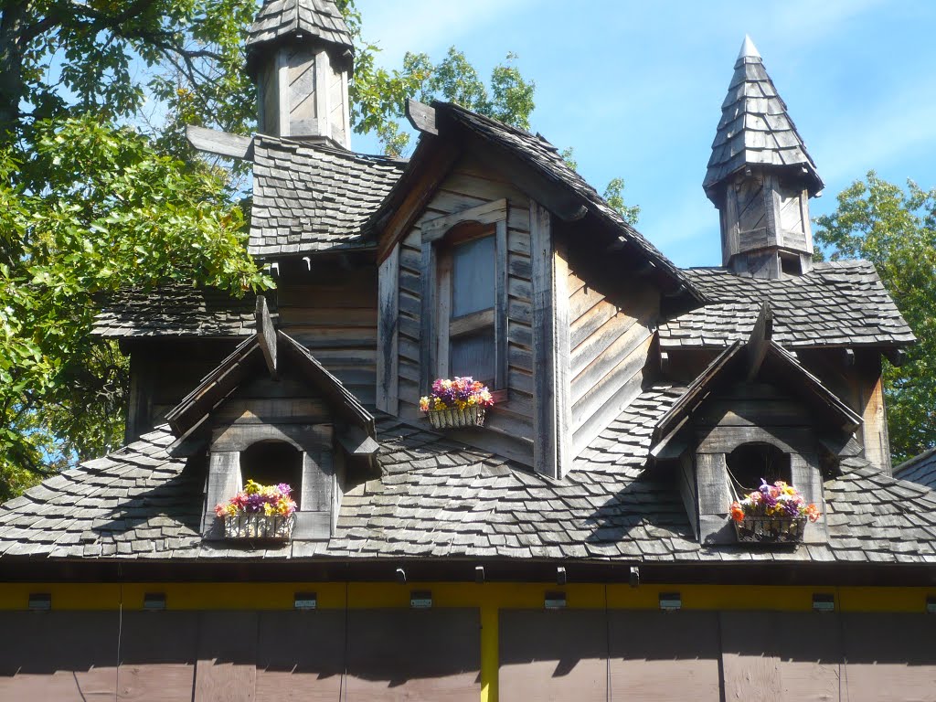 Rooftop at the 17th century villlage of the Michigan Renaissance Festival near Holly (Detroit) Michigan USA, Гудрич