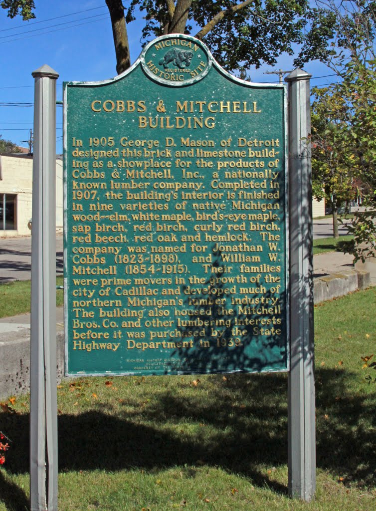 Historical Plaque, Cadillac, MI, October 2011, Кадиллак
