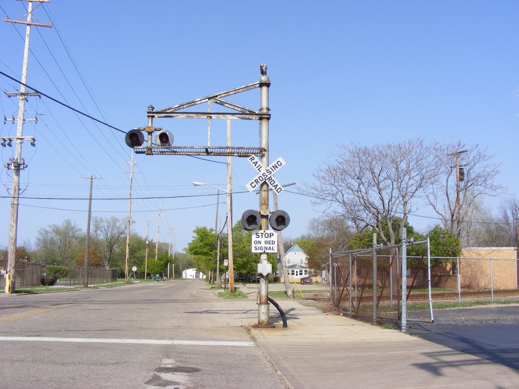 Railroad Crossing Signal at Gibson Street, View to the East, Каламазу