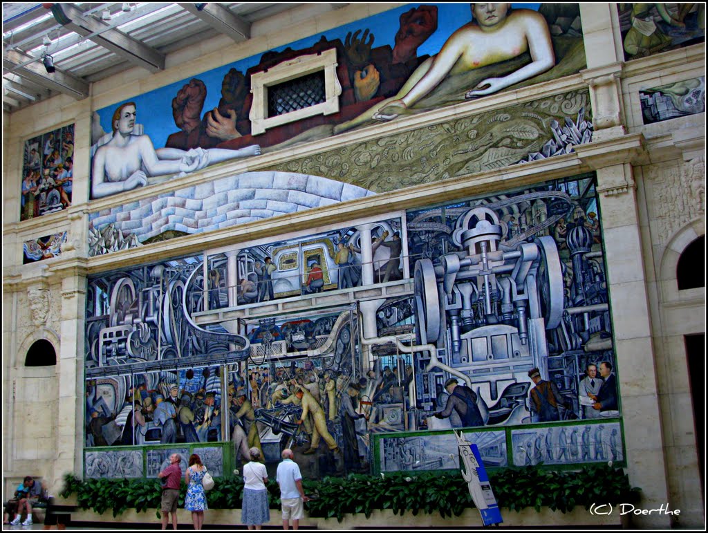Detroit Art Institute; Diego Rivera Mural (ENLARGE TO SEE DETAILS), Монтроз