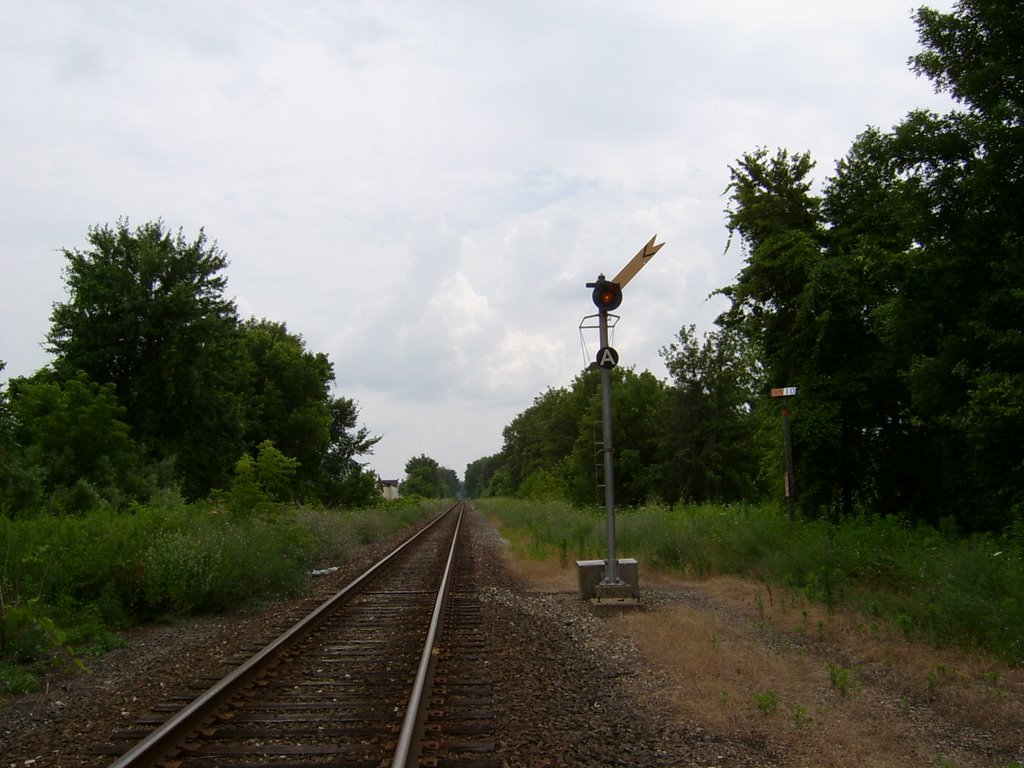 GR&I / Norfolk Southern looking South -- North Approach Signal in Kalamazoo, MI, Парчмент