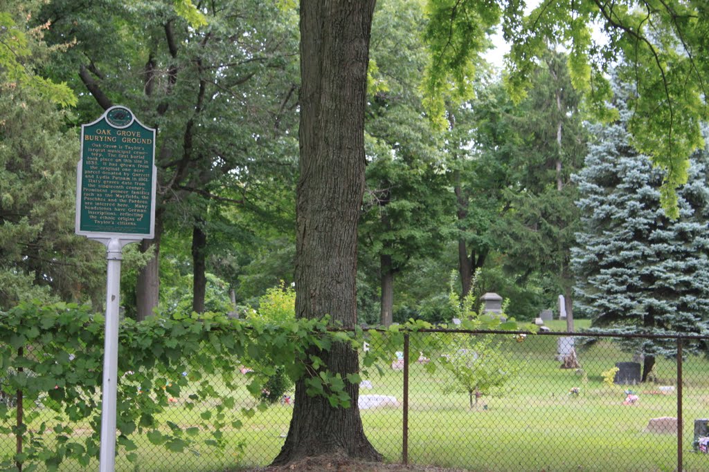 Oak Grove Cemetery historic site, approx. 6005 Burr Street, Taylor, Michigan, Саутгейт