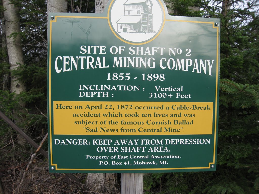 Central Mine Shaft No. 2 Sign, Сентрал Лак