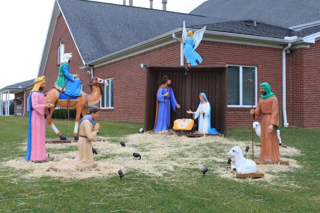 Nativity Scene at Beacon Baptist Church, 21721 Northline Road  Taylor, Michigan, Тэйлор