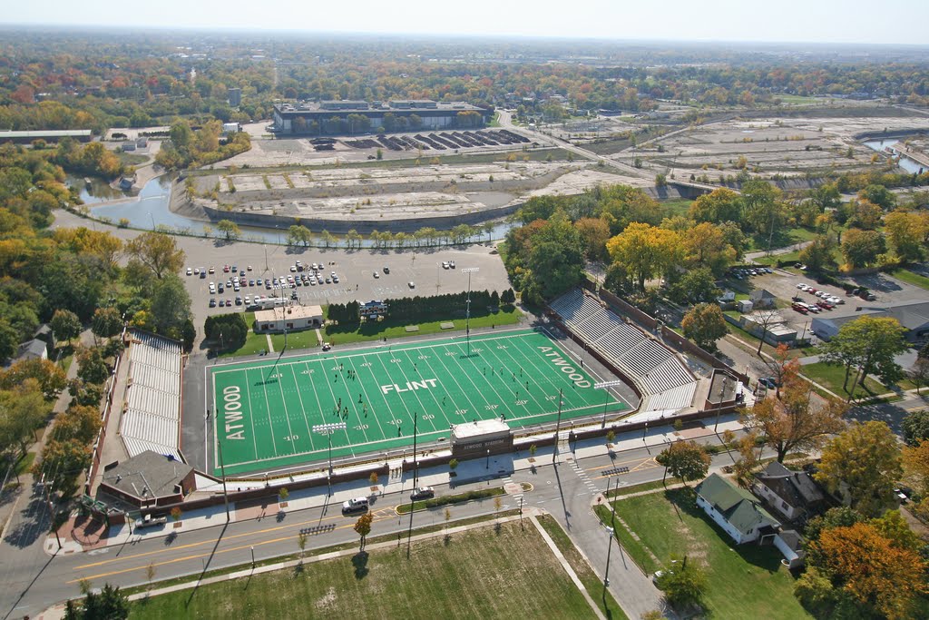 Atwood Stadium from Helicopter, Флинт