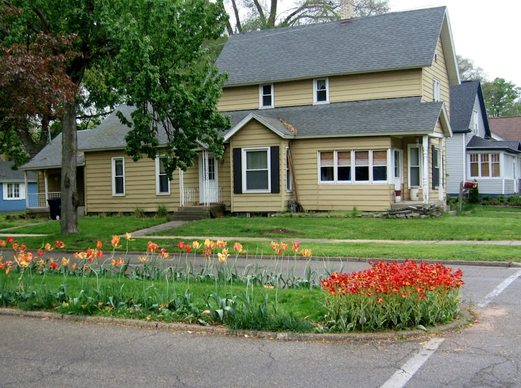 House in Holland, Michigan during Holland Tulip Festival, 2012, Холланд