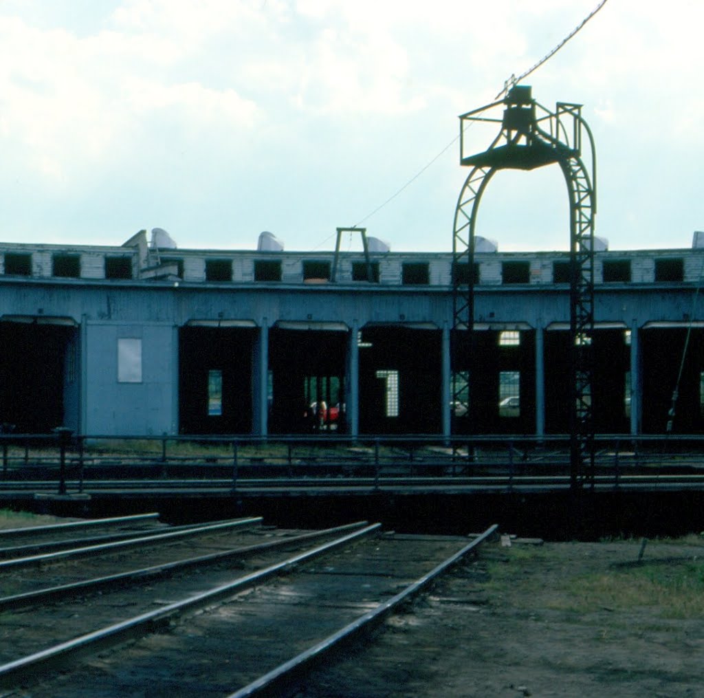 Maine Central Railroads Bangor Yard Turntable and Roundhouse at Bangor, ME, Бангор