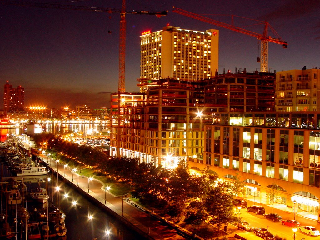 2004-05-29 View from Marina Tower of Construction [Fells Point, Baltimore, Maryland], Балтимор