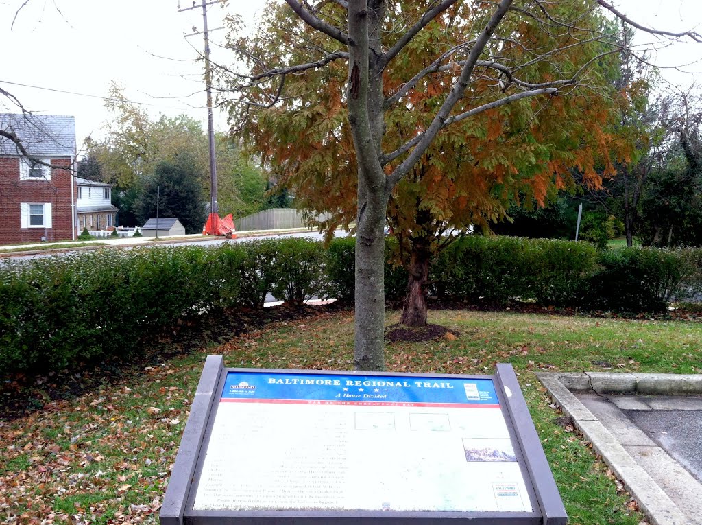 Baltimore Regional Trail: A House Divided Civil War Trails marker, Historic National Road, 1100 Frederick Road, Catonsville, MD,, Катонсвилл