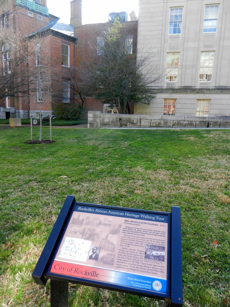 Gibbs v. Broome historical marker, 1931 Montgomery County Court House, 27 Courthouse Square Rockville, MD 20850, Роквилл