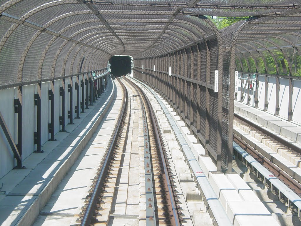 Blue Line track in cages, Уолкер-Милл