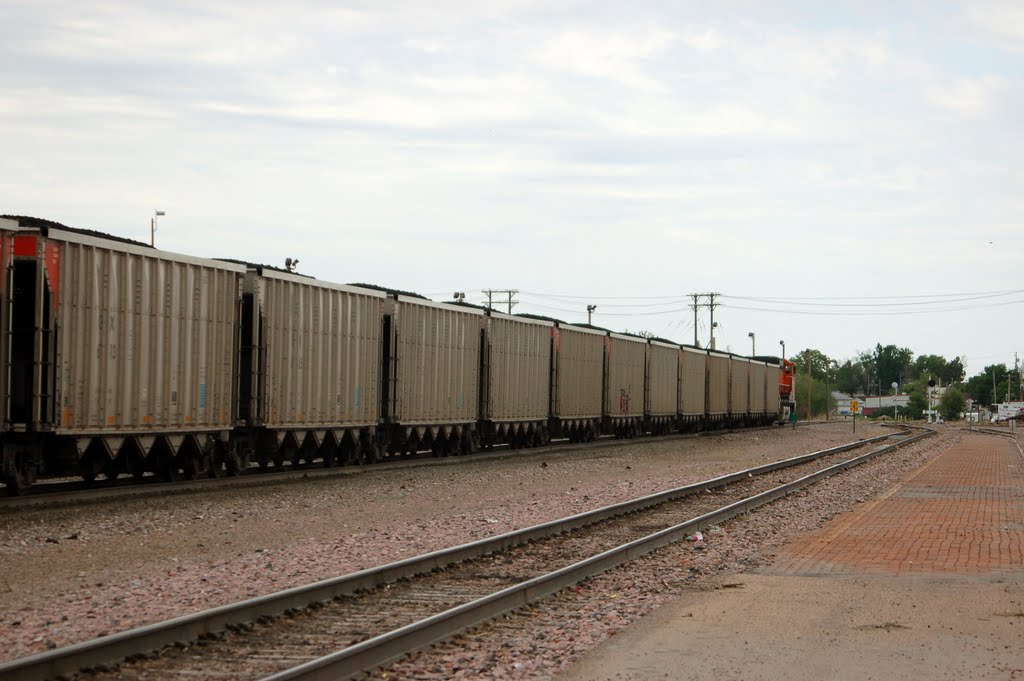 Burlington Northern Santa Fe Railroad Unit Coal Train at McCook, NE, Мак-Кук