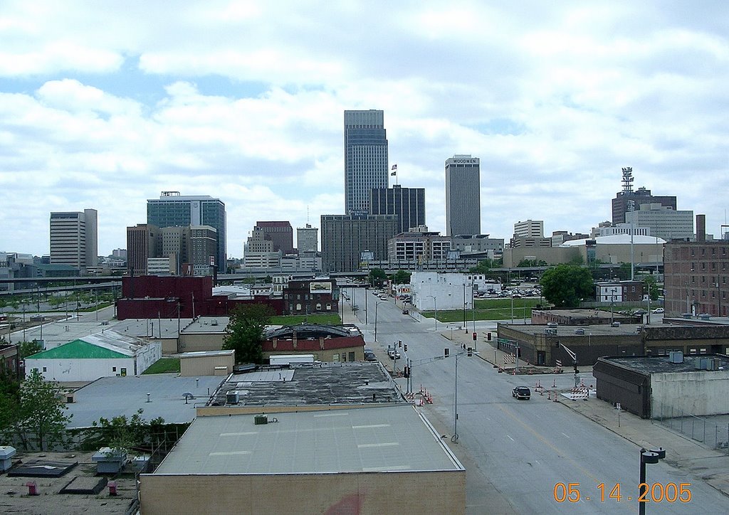 View of Downtown Omaha from the TipTop Apartments at 16th and Cuming., Омаха