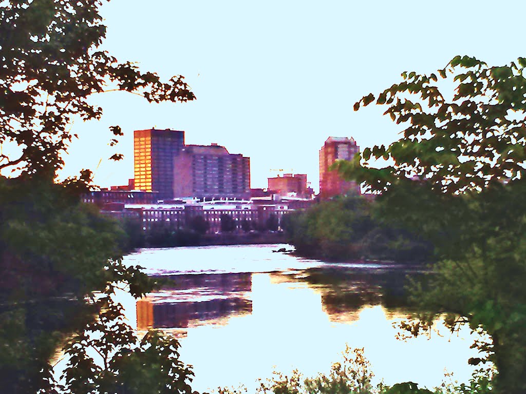 Manchester New Hampshire Skyline in the Morning, Манчестер