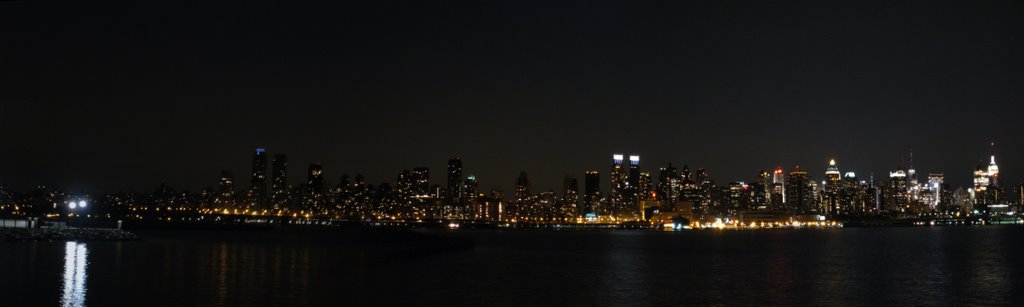 Midtown NY skyline at night, Норт-Берген
