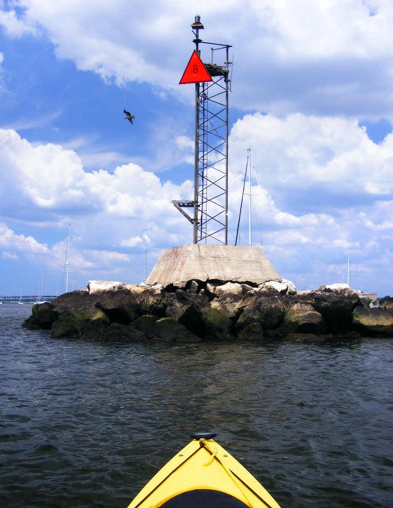 Tower - Red 8 Light - Raritan River Cutoff - Raritan Bay - Perth Amboy, NJ - 7.16.2011, Перт-Амбой