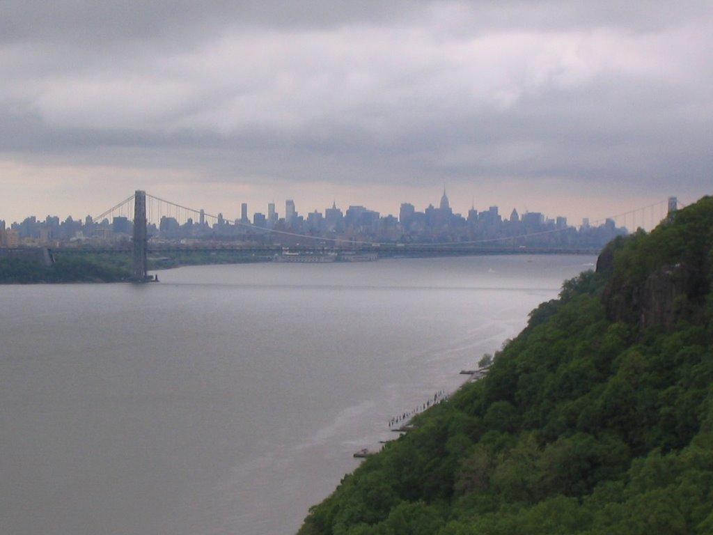 Hudson River w/Manhattan skyline, Форт-Ли