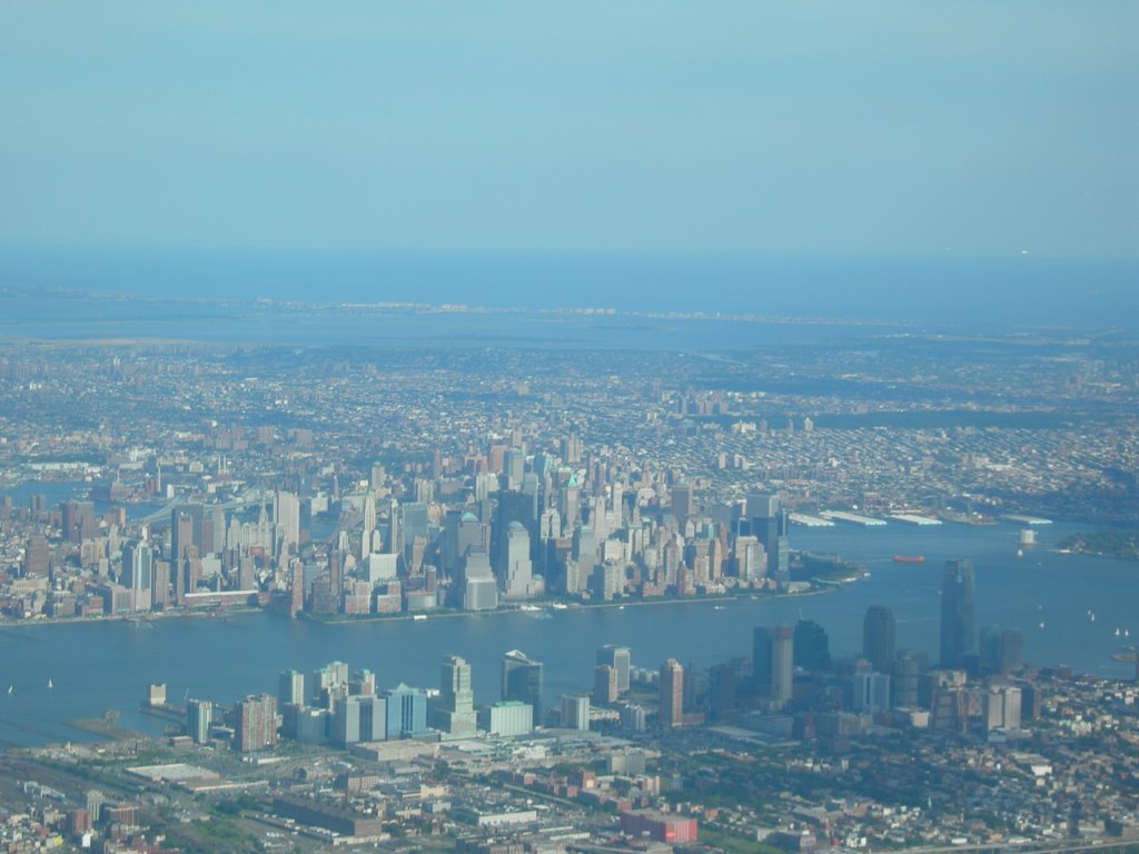 Downtown Manhattan Aerial View, Хобокен
